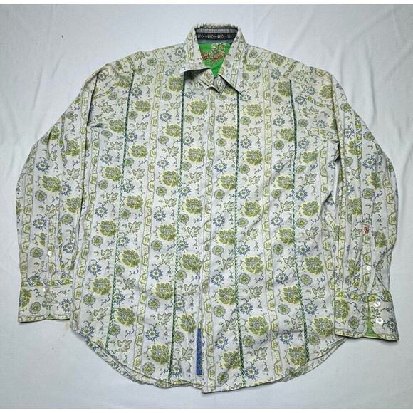 Robert Graham Men's Multicolor Floral Print Button Up Shirt - Size M - Picture 1 of 5